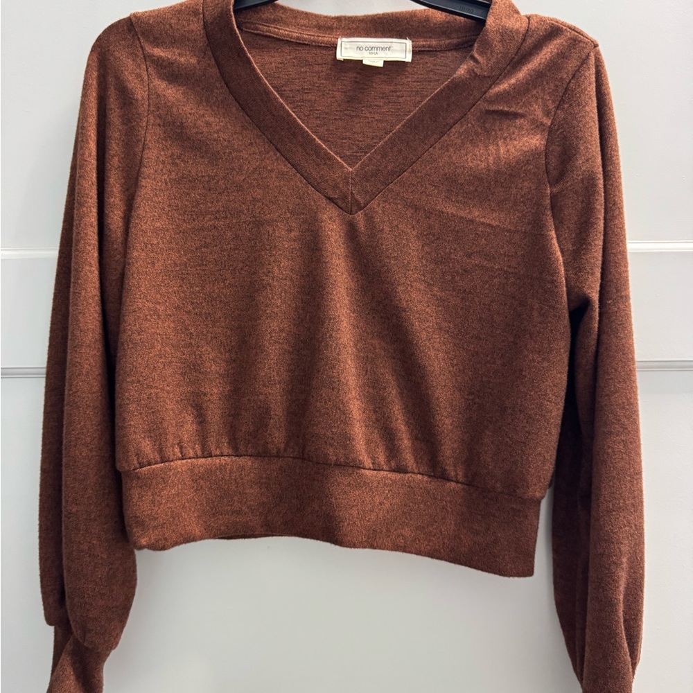 Brown V-Neck Sweater